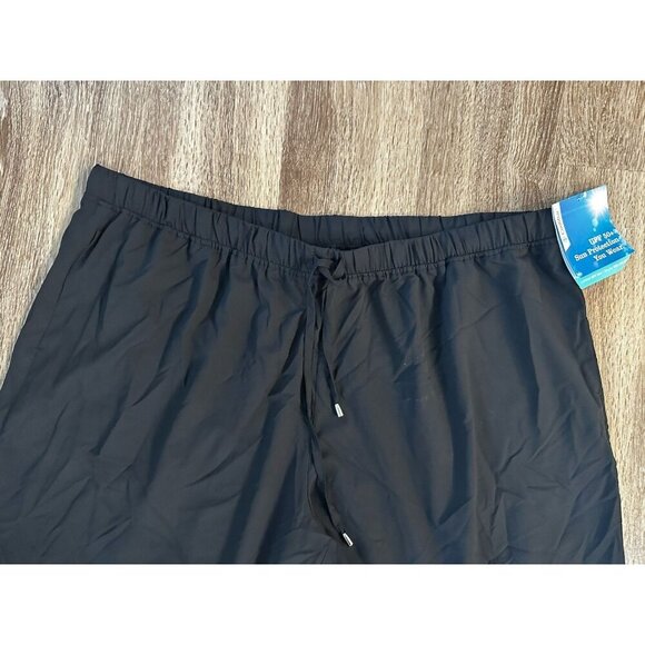 Coolibar NWT Wide Leg Culotte Pants Black Cropped UPF 50+ Women's XXL - Picture 2 of 8